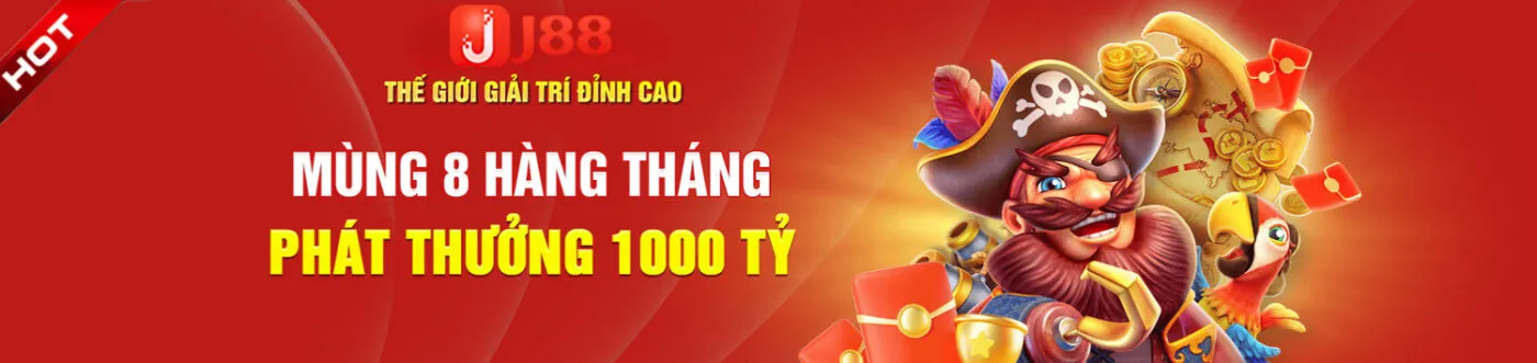 J88 thưởng lớn ngày 8 thàng tháng
